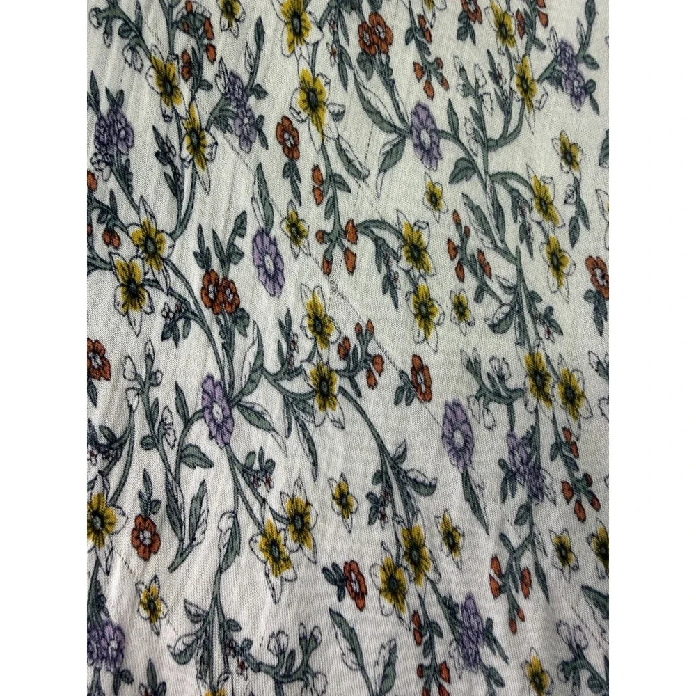 LOFT Ann Taylor Floral Tiger Scarf Wrap Shawl Yellow Boho Chic